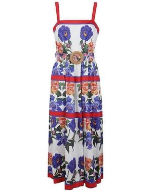 Borgo De Nor Floral-Print Belted Maxi Dress - White