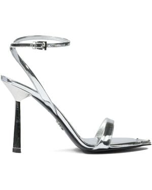 Prada Sandalias con tacón de 100 mm - Blanco