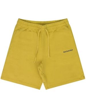 Aimé Leon Dore Uniform Logo-Embroidered Shorts - Yellow