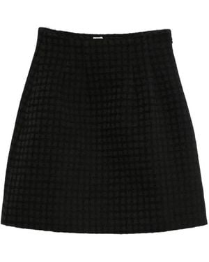 TOTEME Jupe Courte À Motif Natté - Black
