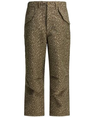 Beams Plus Pantalones Cargo Con Animal Print - Verde
