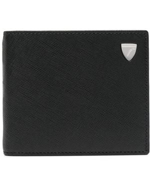 Aspinal of London Cartera Billfold Saffiano - Negro