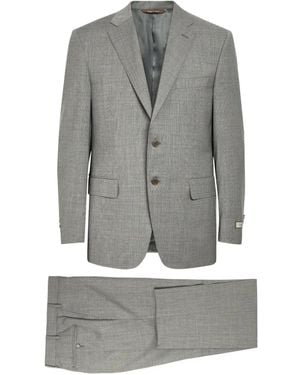 Canali Single-Breasted Wool Suit - Grey