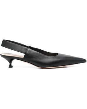 Agl Attilio Giusti Leombruni Leather 50mm Slingback Pumps - Black