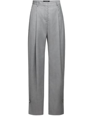 KARL LAGERFELD Pierced-Detail Tailored Pants - Gray