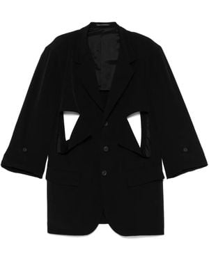 Yohji Yamamoto カットアウト ジャケット - ブラック