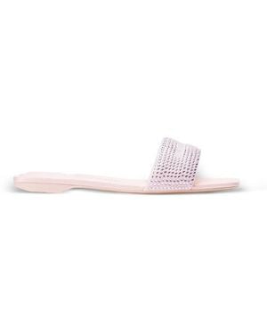 Alexander Wang Vy Crystal-Embellished Slides - Pink