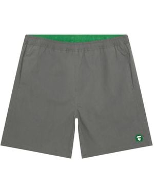 Aape By A Bathing Ape ロゴパッチ ショートパンツ - グレー