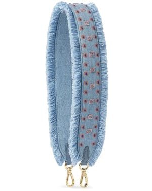 Fendi Correa Para Bolso Strap You Bordada - Azul