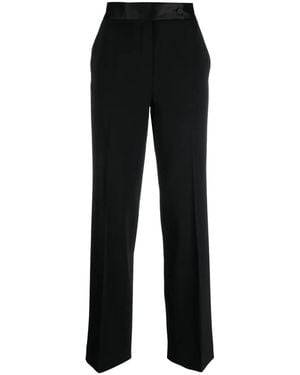 Antonelli Asymmetric Front-Button Tailored Pants - Black