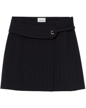 Claudie Pierlot Belted Striped Skirt - Black