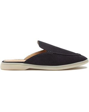 SCAROSSO Suede Slippers - Blue