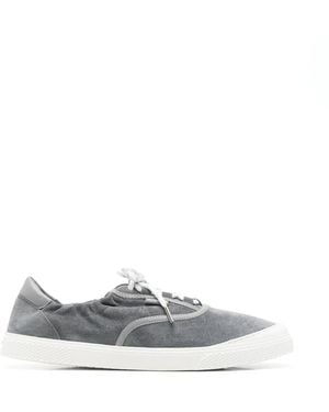 Moncler Suede Lace-Up Trainers - White