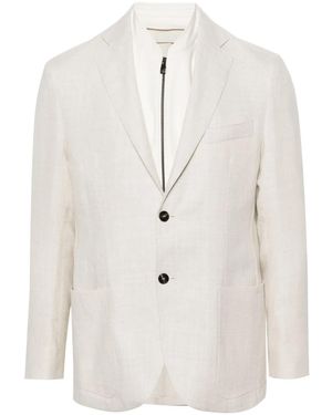 Corneliani レイヤード シングルジャケット - ナチュラル
