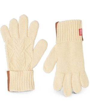 DIESEL Knitted Gloves - Natural