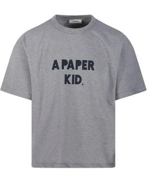A PAPER KID Graphic-Print T-Shirt - Gray