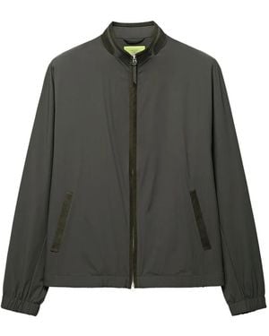 Shanghai Tang Chaqueta Mandarin Con Ribete En Contraste - Gris