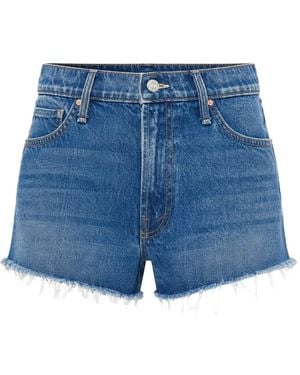 Mother Dodger Denim Shorts - Blue
