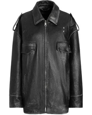 Dolce & Gabbana Leren Jas - Zwart