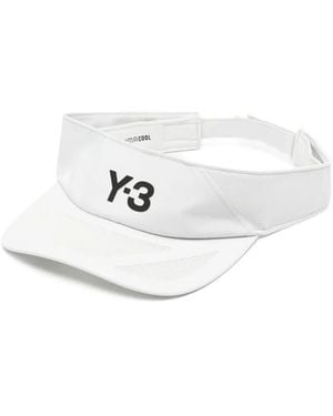 Y-3 Logo-Detail Visor Hat - White