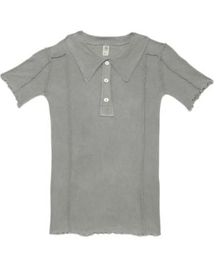 Baserange Omato Ribbed Polo - Gray
