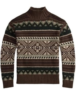 Polo Ralph Lauren Maglione Con Motivo Geometrico - Nero