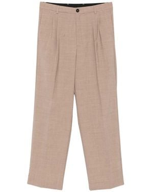 Amaranto Pleated Trousers - Natural