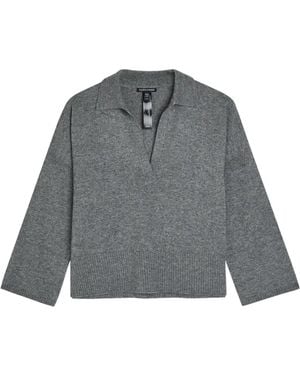 Eileen Fisher Jersey con cuello en V - Gris