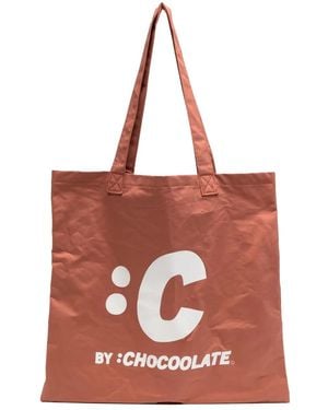 Chocoolate Graphic Tote Bag - Red