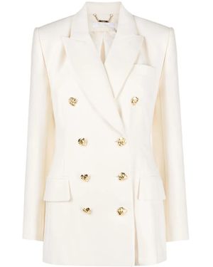 Chloé Peak-Lapels Double-Breasted Blazer - Natural