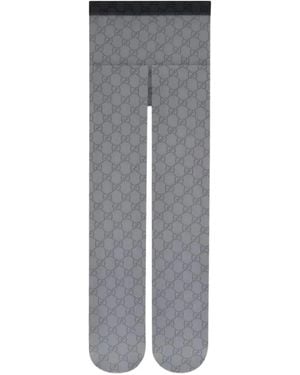 Gucci Gg-Print Stretch Socks - Gray