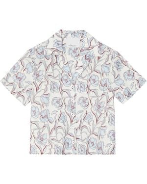 3.1 Phillip Lim Camisa Con Botones Y Motivo Floral - Blanco