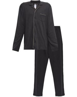 Hanro Cotton Pajama Set (Set Of Two) - Black