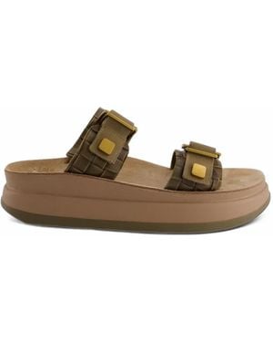 FANTASY SANDALS Adelita Woven Sandals - Brown