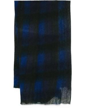 Botto Giuseppe Checked-Pattern Scarf - Blue