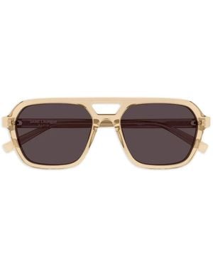 Saint Laurent Gafas De Sol Sl 905 Con Montura Geométrica - Amarillo