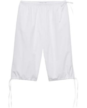 Prada Poplin Bermudas - White