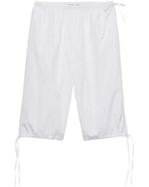 Prada Poplin Bermudas - White