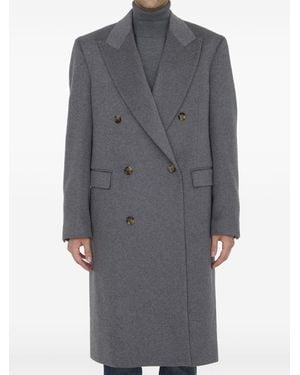 Lardini Double-Breasted Coat - Grey