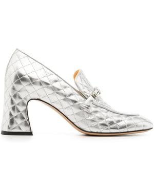 Madison Maison 70Mm Quilted Leather Pumps - White