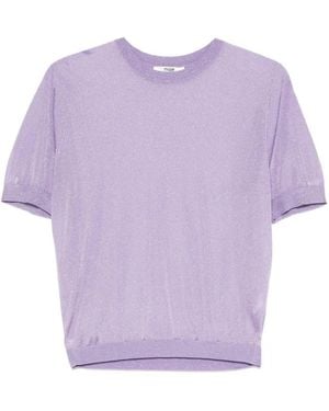 Maje T-Shirts Im Metallic-Look (2Er-Set) - Lila