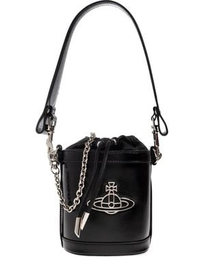 Vivienne Westwood Orb-Embellished Bucket Bag - Black