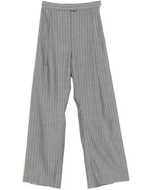 Litkovskaya Pinstripe-Pattern Pleated Trousers - Grey