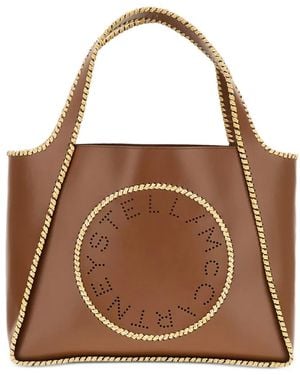 Stella McCartney Logo-Detail Tote Bag - Brown