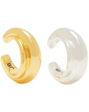 Jenny Bird Curved Two-tone Ear Cuffs - White