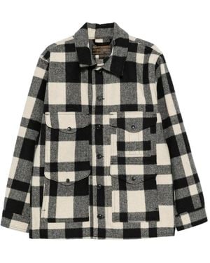 Filson Check-Pattern Button-Up Jacket - Black