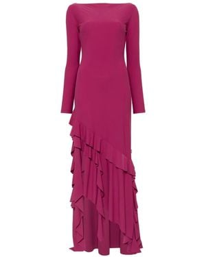 Love Moschino Ruffled Asymmetric Dress - Pink