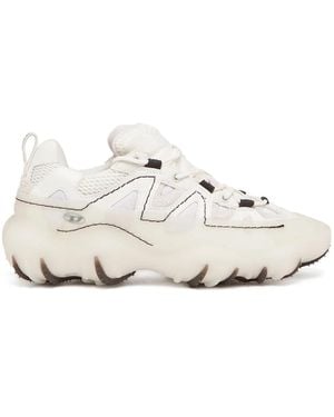 DIESEL Low-top Trainers With Rubber Overlay - White