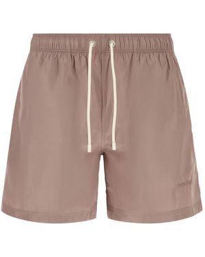 Palm Angels Logo-Embroidered Swim Shorts - Pink