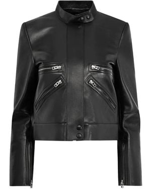 Tom Ford Nappa Leather Racer Jacket - Black